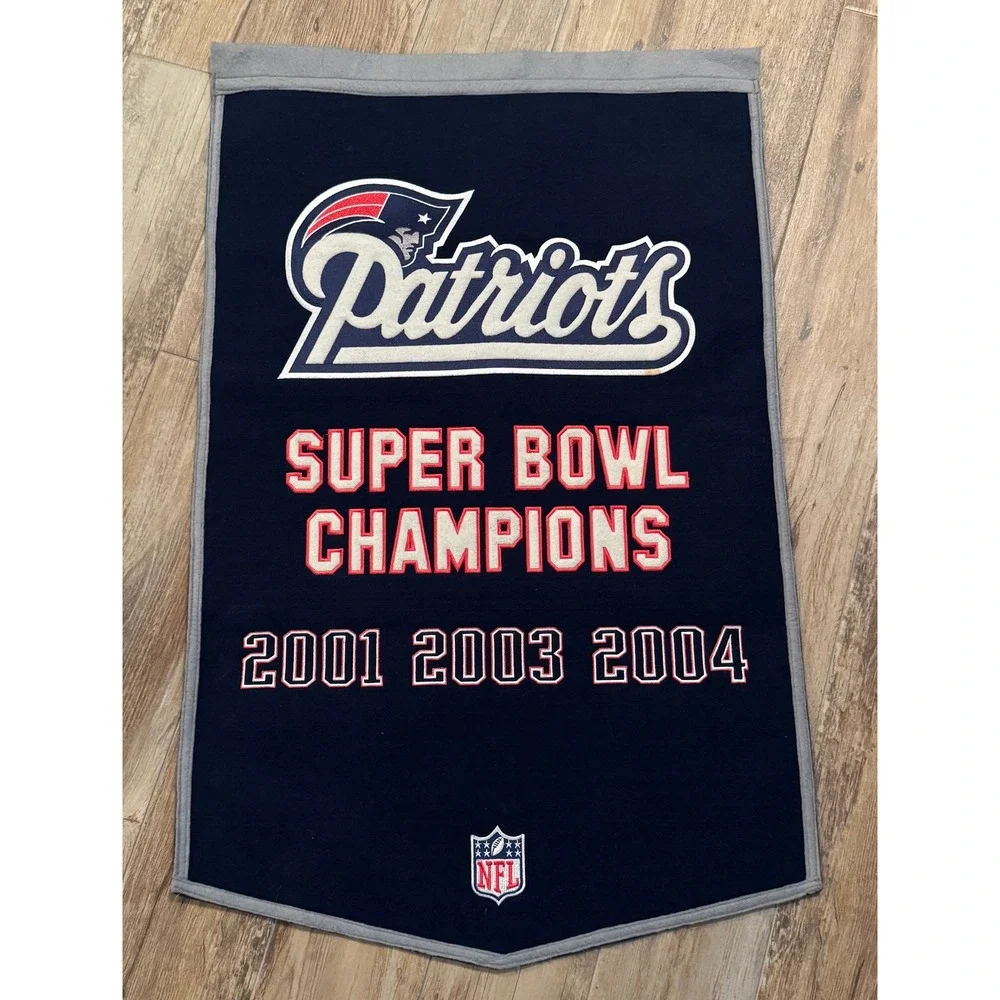 New‎ England Patriots Super Bowl Champions 2001 2003 2004 NFL Banner